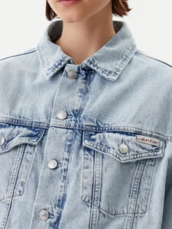 Calvin Klein Jeans Kurtka jeansowa J20J225186 Niebieski Boxy Fit
