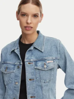Calvin Klein Jeans Kurtka jeansowa LV047F672G Niebieski jasny Regular Fit