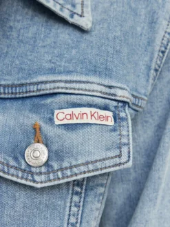Calvin Klein Jeans Kurtka jeansowa LV047F672G Niebieski jasny Regular Fit