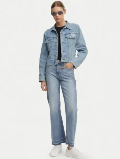 Calvin Klein Jeans Kurtka jeansowa LV047F672G Niebieski jasny Regular Fit