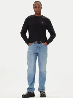 Calvin Klein Jeans Longsleeve Easy LV04RD247G Czarny Regular Fit