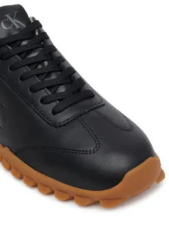 Calvin Klein Jeans Sneakersy Low Profile Runner Mg Lth Mix YW0YW01847 Czarny