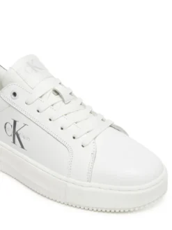 Calvin Klein Jeans Sneakersy Chunky Cupsole Lth Silver YW0YW01876 Biały