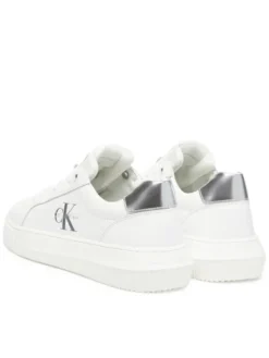 Calvin Klein Jeans Sneakersy Chunky Cupsole Lth Silver YW0YW01876 Biały