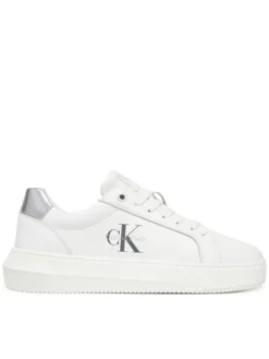 Calvin Klein Jeans Sneakersy Chunky Cupsole Lth Silver YW0YW01876 Biały