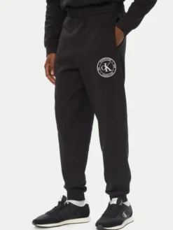 Calvin Klein Jeans Spodnie dresowe LV04RH240G Czarny Regular Fit
