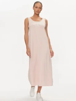 Calvin Klein Jeans Sukienka letnia Monologo J20J223702 Różowy Loose Fit