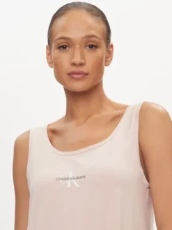 Calvin Klein Jeans Sukienka letnia Monologo J20J223702 Różowy Loose Fit