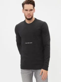 Calvin Klein Jeans Sweter J30J324328 Czarny Regular Fit