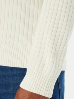 Calvin Klein Jeans Sweter LV04RH328G Kremowy Regular Fit