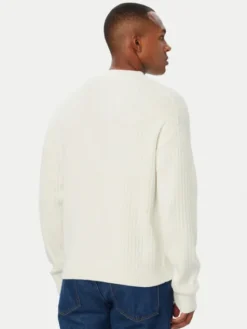 Calvin Klein Jeans Sweter LV04RH328G Kremowy Regular Fit