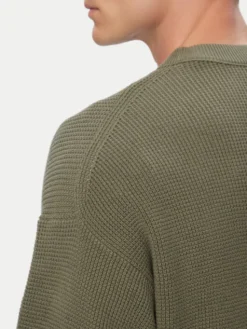 Calvin Klein Jeans Sweter LV04RD313G Zielony ciemny Regular Fit