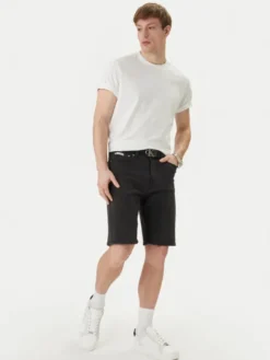 Calvin Klein Jeans Szorty jeansowe LV04RF921G Czarny Regular Fit