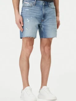 Calvin Klein Jeans Szorty jeansowe LV04RF790G Niebieski Slim Fit