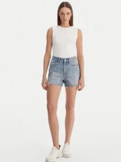 Calvin Klein Jeans Szorty jeansowe LV047F765G Niebieski Straight Fit