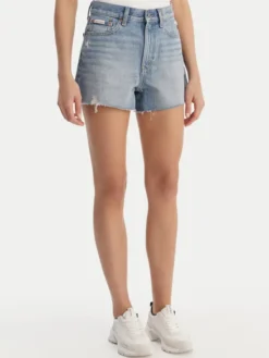 Calvin Klein Jeans Szorty jeansowe LV047F765G Niebieski Straight Fit
