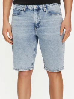 Calvin Klein Jeans Szorty jeansowe J30J324873 Niebieski Regular Fit