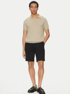 Calvin Klein Jeans Szorty materiałowe LV040EM618 Czarny Regular Fit
