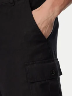 Calvin Klein Jeans Szorty materiałowe LV04RF610G Czarny Regular Fit