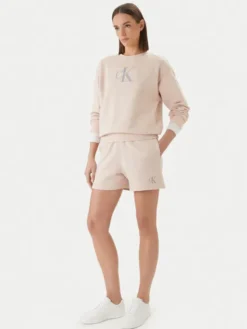 Calvin Klein Jeans Szorty materiałowe LV047B271G Różowy Regular Fit