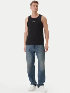 Calvin Klein Jeans Tank top LV04RF850G Czarny Classic Fit