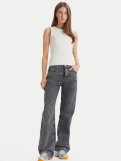 Calvin Klein Jeans Top LV047C201G Beżowy Slim Fit