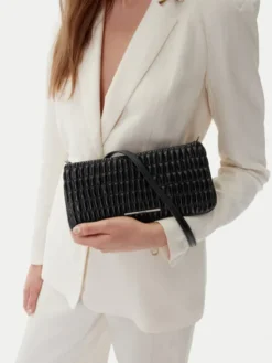 Calvin Klein Jeans Torebka Rouched Zip Top Bag LV04K3090G Czarny