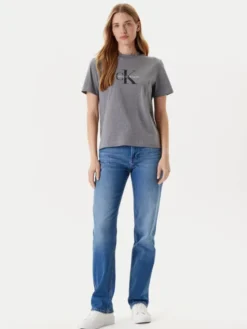 Calvin Klein Jeans T-Shirt Hero Classic LV047B865G Szary Regular Fit