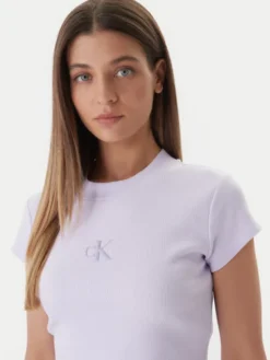 Calvin Klein Jeans T-Shirt LV047AB802 Różowy Regular Fit