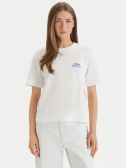 Calvin Klein Jeans T-Shirt LV047F801G Biały Boxy Fit
