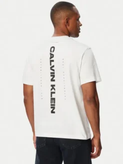 Calvin Klein Jeans T-Shirt LV04RG834G Biały Regular Fit
