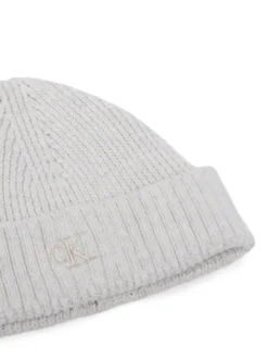 Calvin Klein Jeans Zestaw szalik i czapka Knitted Scarf Beanie Giftbox LVCKFJP00N Szary jasny