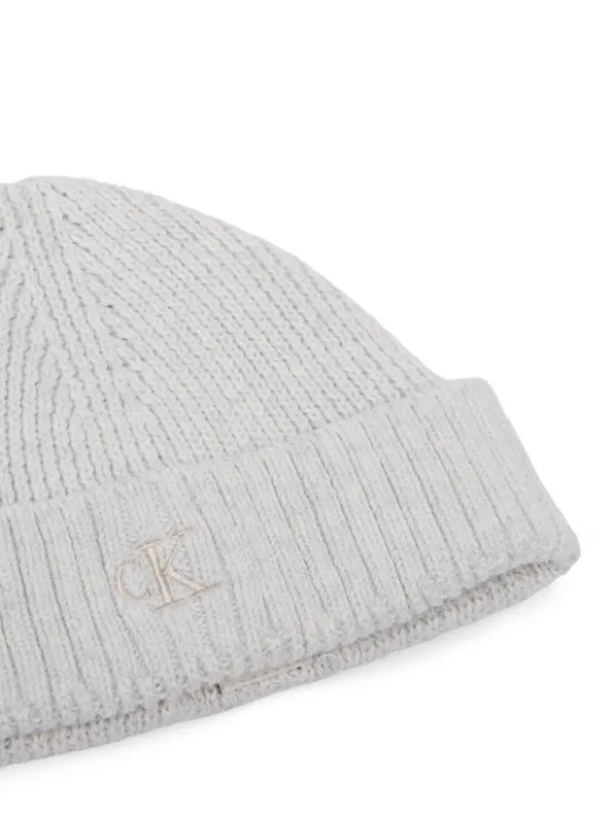 Calvin Klein Jeans Zestaw szalik i czapka Knitted Scarf Beanie Giftbox LVCKFJP00N Szary jasny
