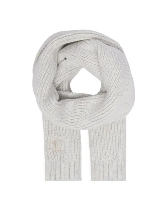 Calvin Klein Jeans Zestaw szalik i czapka Knitted Scarf Beanie Giftbox LVCKFJP00N Szary jasny