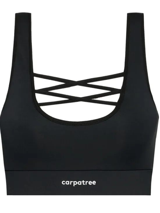 Carpatree Biustonosz sportowy Cross String Bra C-CSSB Czarny