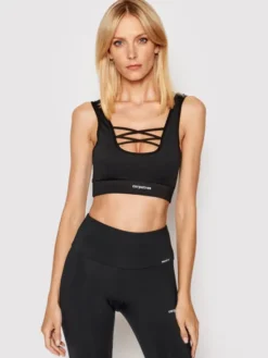 Carpatree Biustonosz sportowy Cross String Bra C-CSSB Czarny