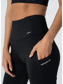 Carpatree Legginsy Libra Czarny Slim Fit