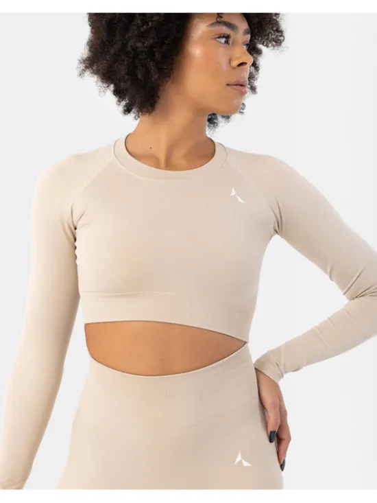Carpatree Top Blaze longsleeve Beżowy Fitted Fit