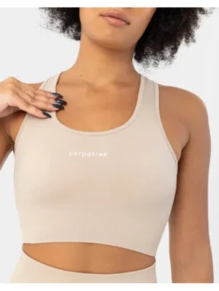 Carpatree Top Blaze top Beżowy Fitted Fit