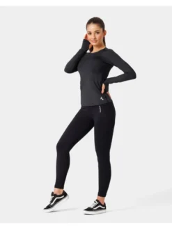 Carpatree Top Classic longsleeve Czarny Fitted Fit