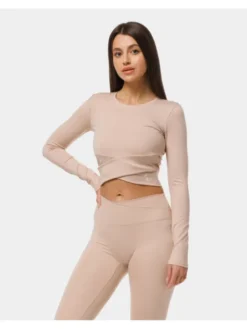 Carpatree Top Crossover top Beżowy Fitted Fit