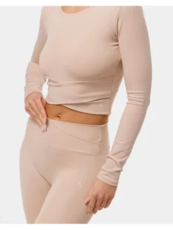 Carpatree Top Crossover top Beżowy Fitted Fit