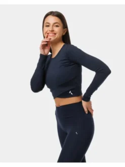 Carpatree Top Crossover top Niebieski Fitted Fit