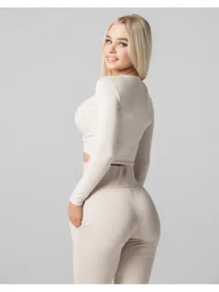 Carpatree Top TopGaia Beżowy Fitted Fit