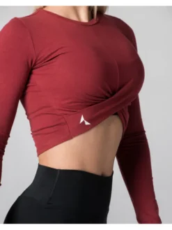 Carpatree Top TopGaia Bordowy Fitted Fit