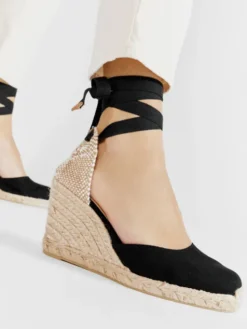 Castañer Espadryle Carina/8/001 020962-100 Czarny