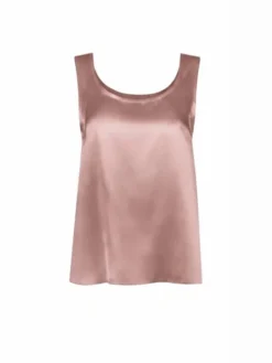 Cat&Cat Top jedwabny basic Różowy Regular Fit