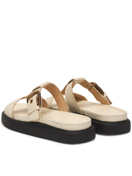 Clarks Klapki Aristella West 26185812 Écru