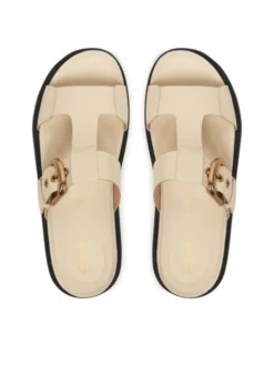 Clarks Klapki Aristella West 26185812 Écru