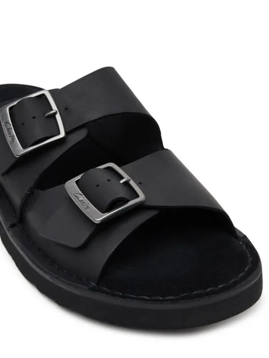 Clarks Klapki Solsbury Strap 26180885 Czarny